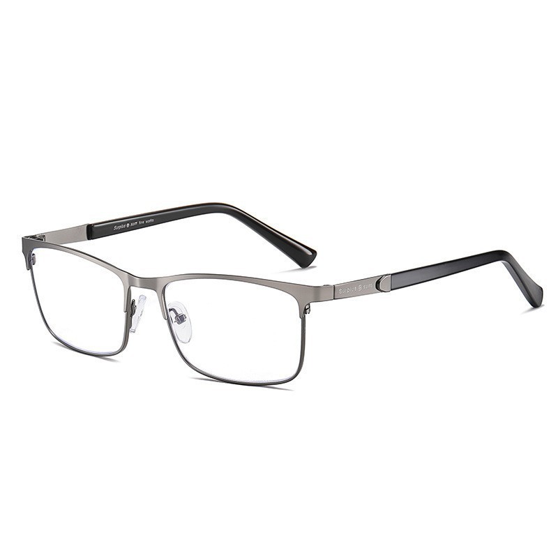 MEN'S HALF-FRAME SQUARE ANTI-BLUE LIGHT READING GLASSES-MANLYKICKS