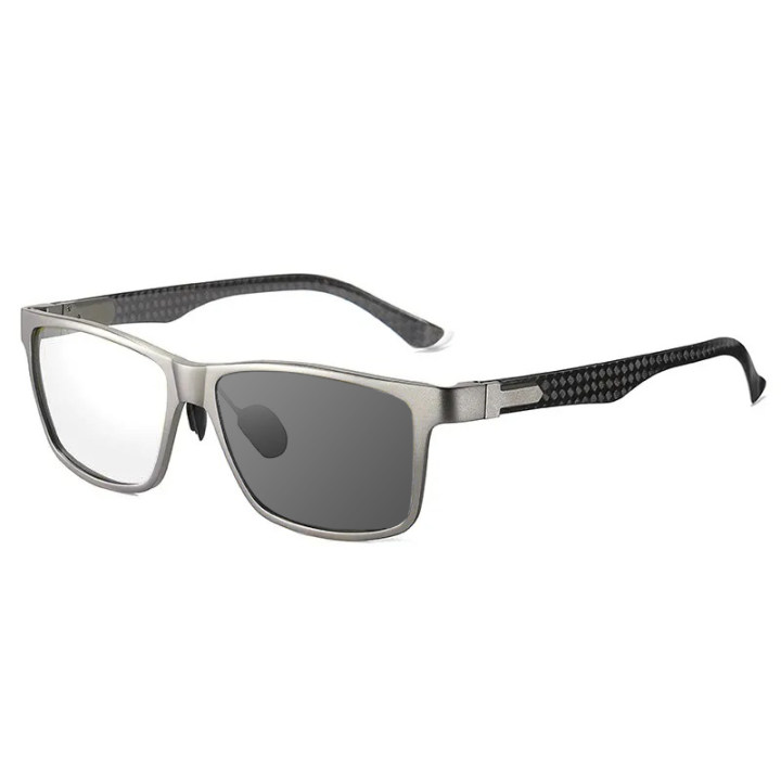 CASUAL LARGE FRAME CARBON FIBER PATTERN COLOR CHANGING MULTI-FOCAL READING GLASSES