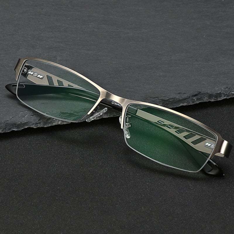 METAL BUSINESS ULTRALIGHT ANTI-BLUE LIGHT PHOTOCHROMIC READING GLASSES