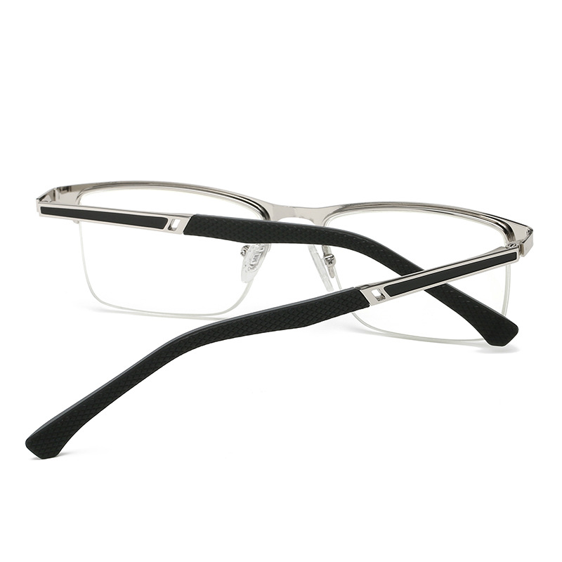 Prescription Glasses - MEN'S RETRO HALF-FRAME ANTI-BLUE LIGHT  GLASSES
