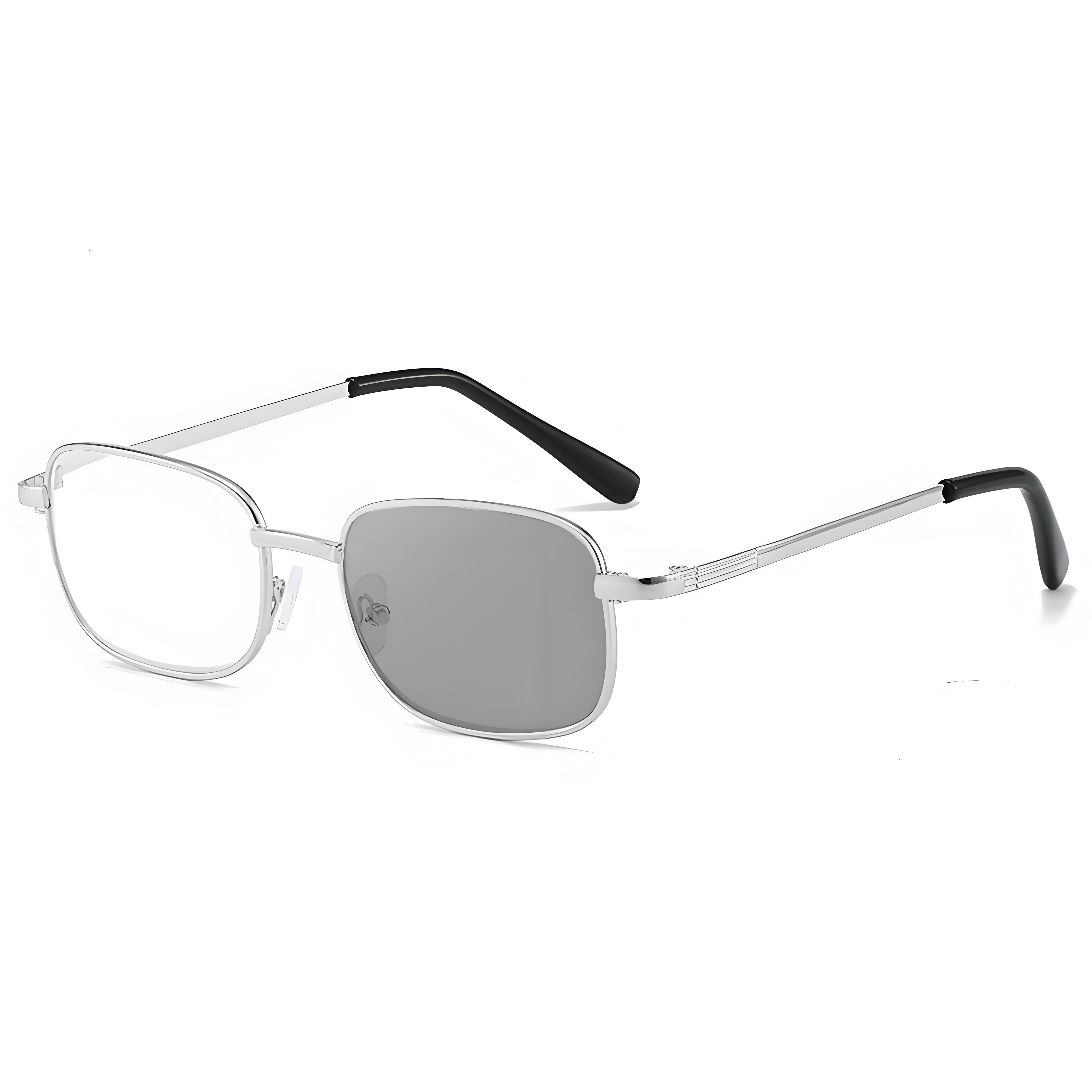 LIGHTWEIGHT METAL FULL-RIM BUSINESS-STYLE PHOTOCHROMIC MULTIFOCAL GLASSES