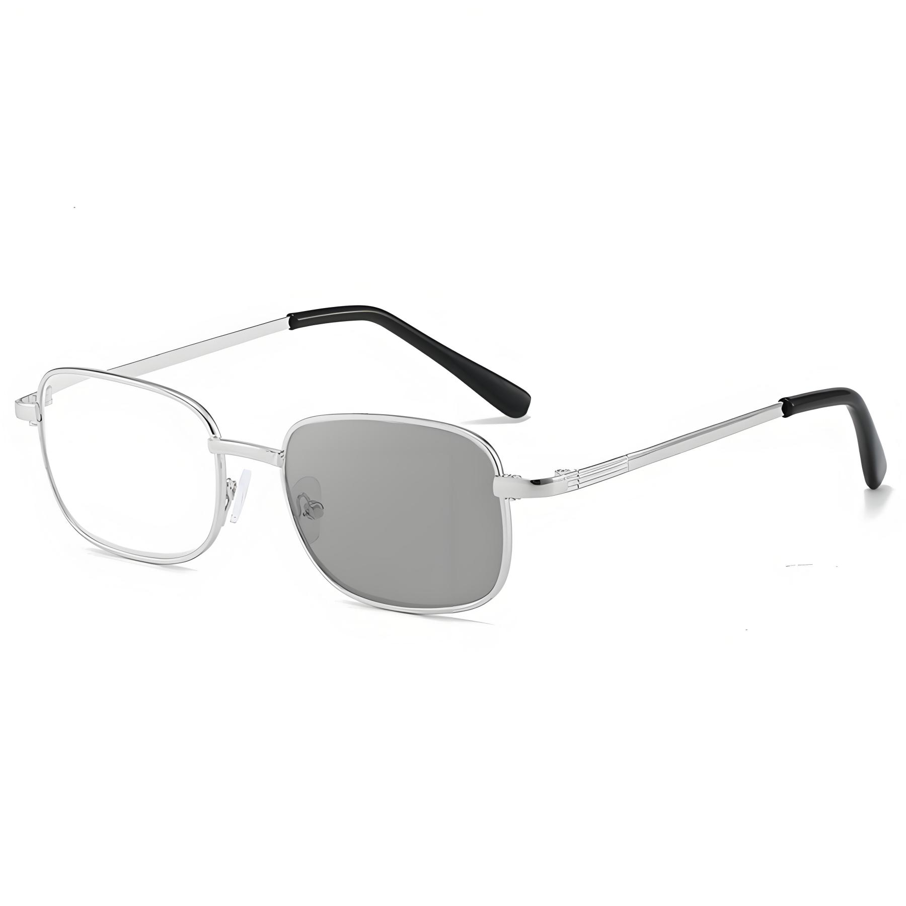 LIGHTWEIGHT METAL FULL-RIM BUSINESS-STYLE PHOTOCHROMIC MULTIFOCAL GLASSES