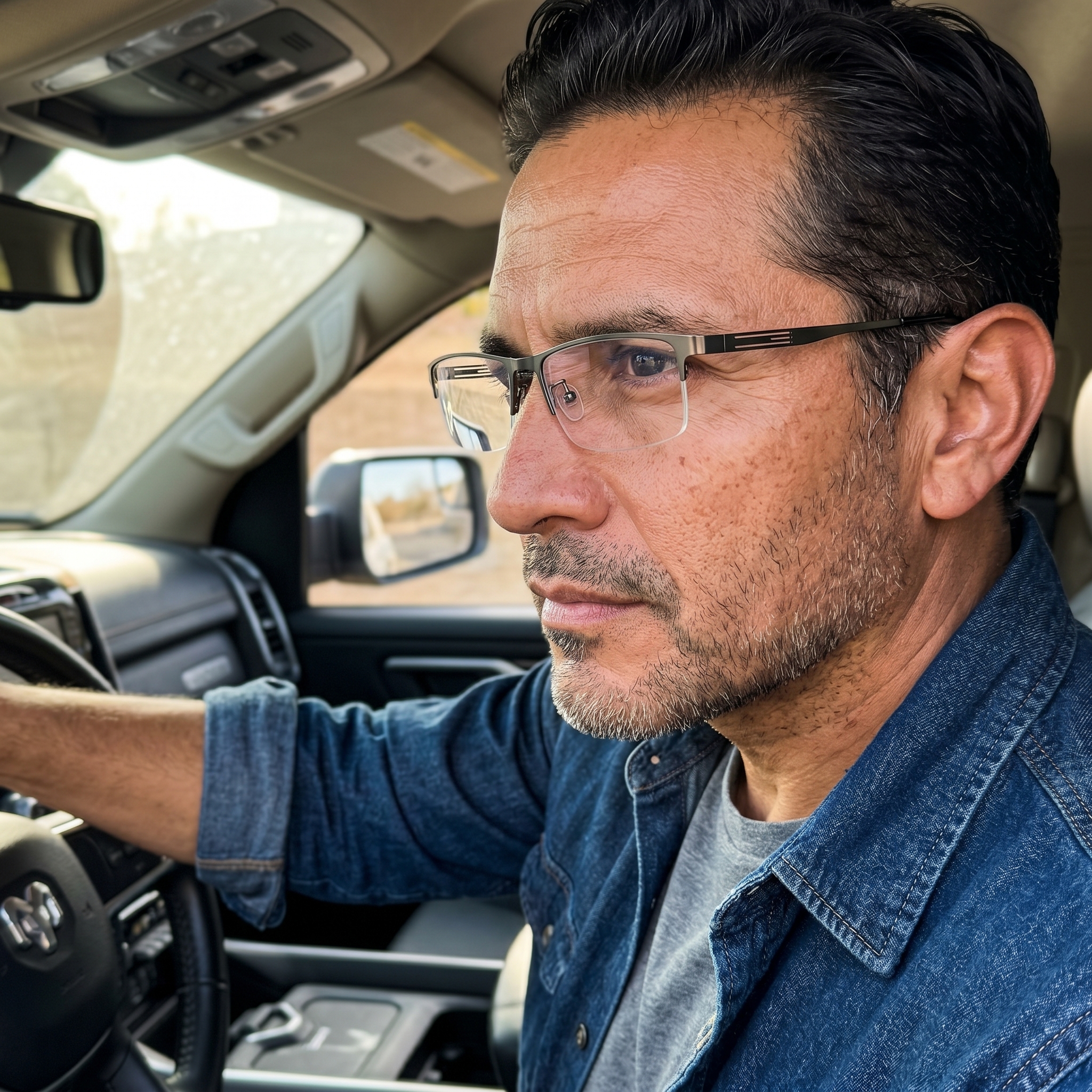 ULTRA-LIGHT METAL SEMI-RIMLESS PHOTOCHROMIC MULTIFOCAL READING GLASSES