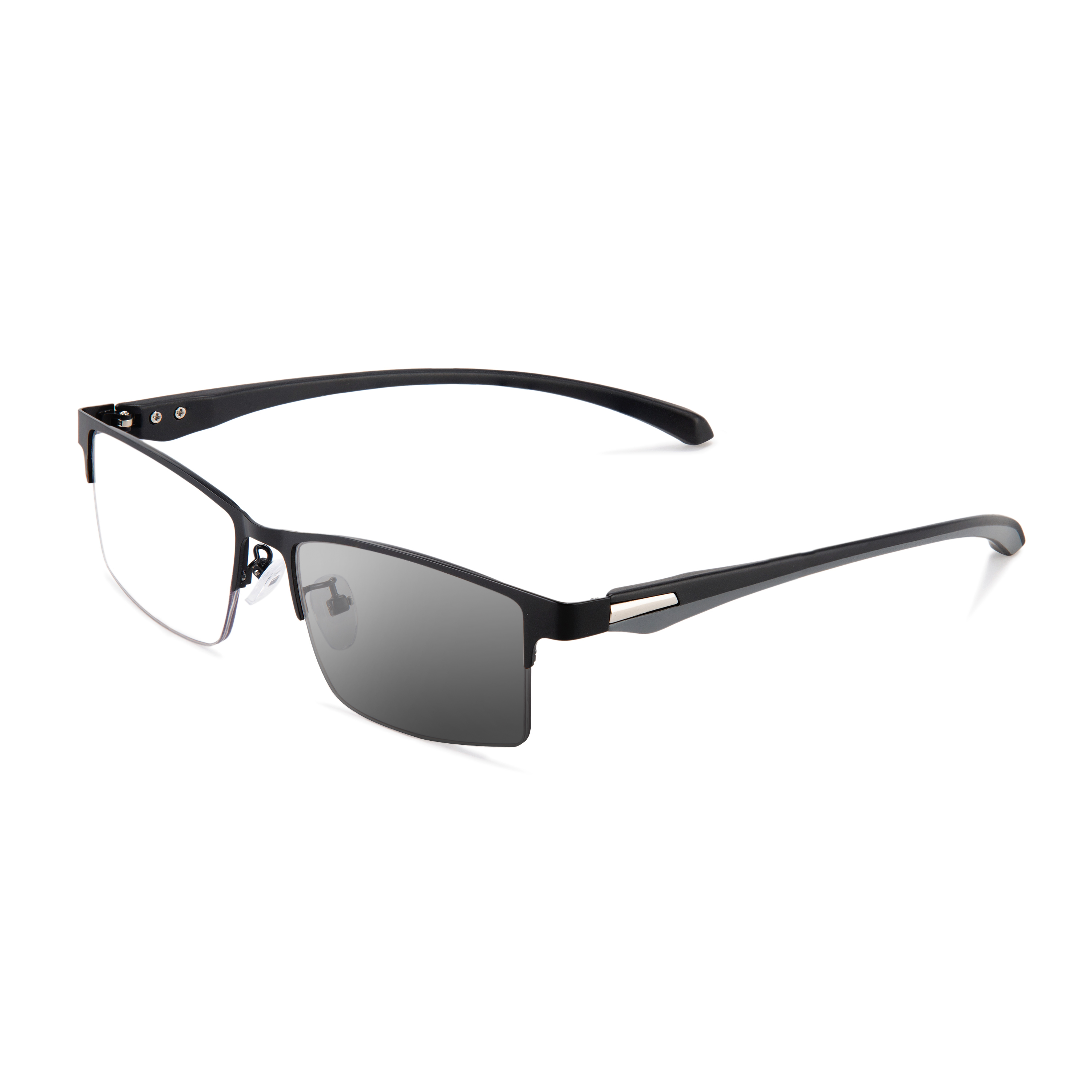 TITANIUM MULTI-FOCUS READING GLASSES PHOTOCHROMIC PROGRESSIVE DOUBLE LIGHT ANTI-BLUE LIGHT