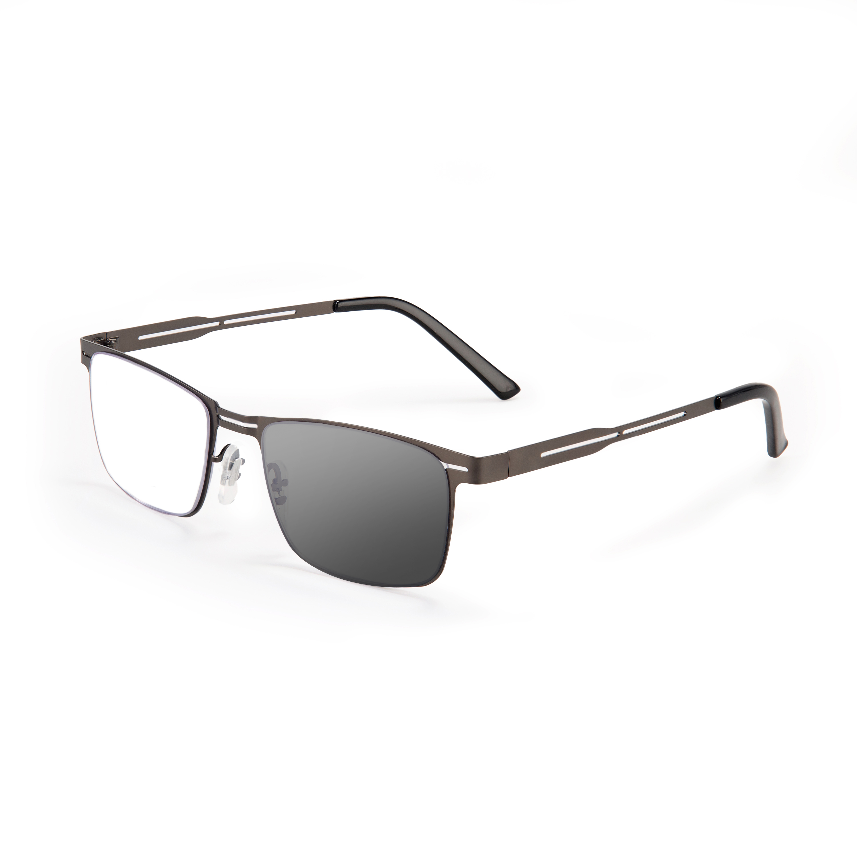 FASHION BUSINESS METAL LARGE FRAME MULTIFOCAL PHOTOCHROMIC GLASSES