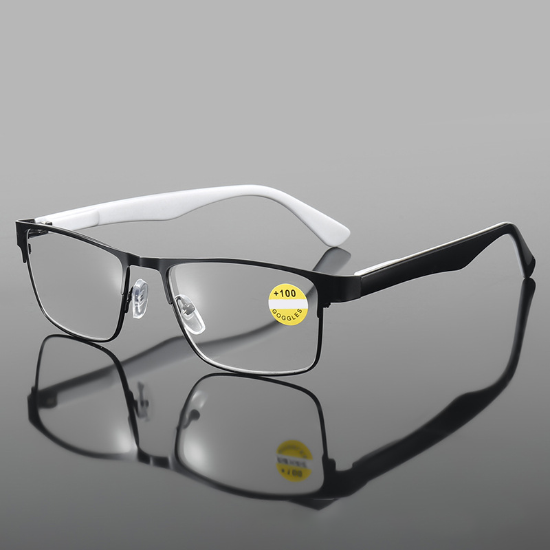 SQUARE BUSINESS SIMPLE LARGE FRAME READING GLASSES