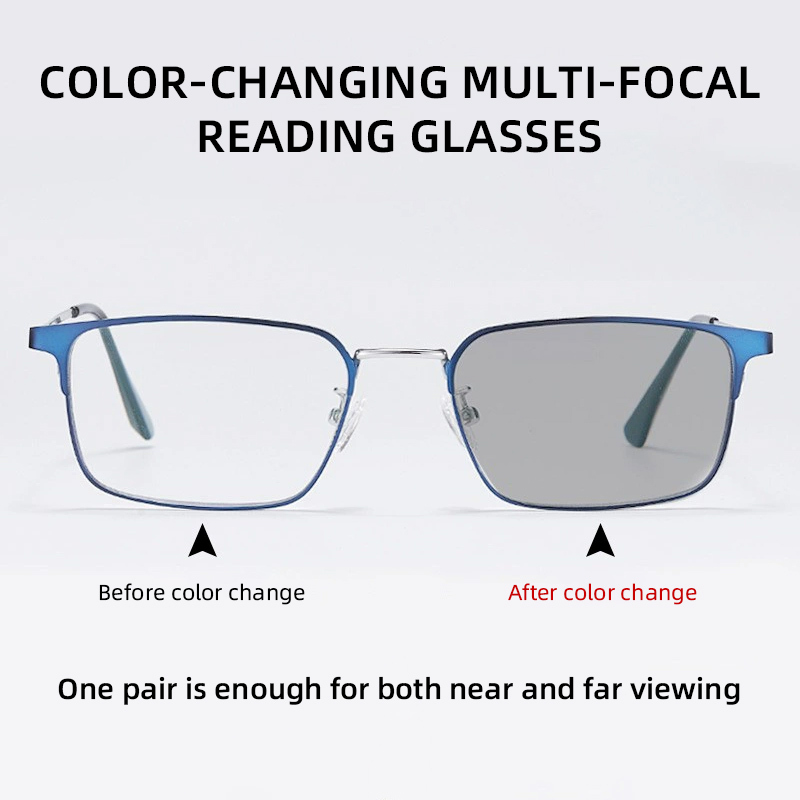 MEN'S HALF-FRAME PURE TITANIUM DEMAGNETIZING GLASSES