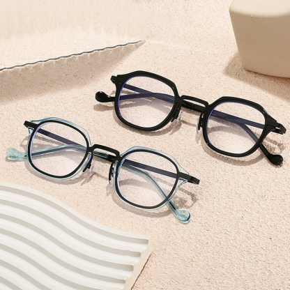 PERSONALIZED RETRO METAL ROUND ANTI-BLUE LIGHT READING GLASSES