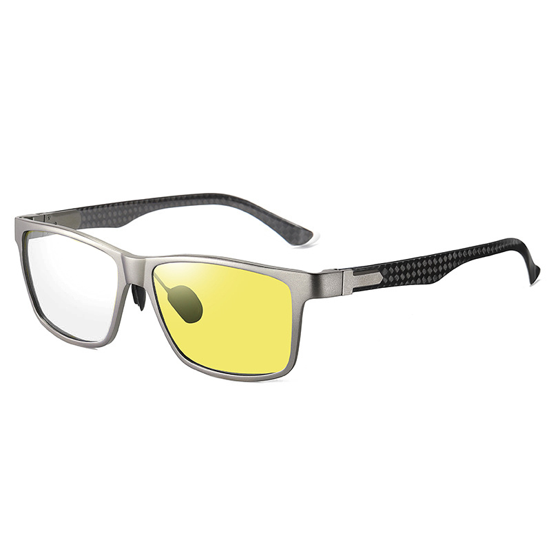 CASUAL LARGE FRAME CARBON FIBER PATTERN COLOR CHANGING MULTI-FOCAL READING GLASSES