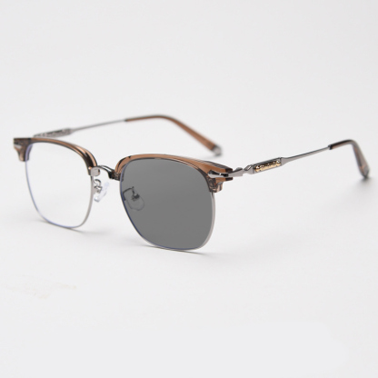 BUSINESS METAL HALF FRAME PHOTOCHROMIC READING GLASSES