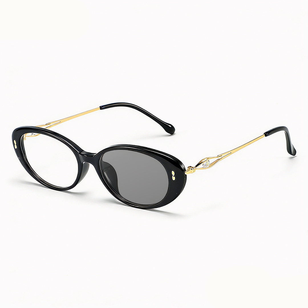 RETRO OVAL RHINESTONE PHOTOCHROMIC MULTIFOCAL READING GLASSES