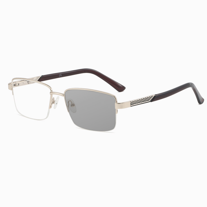 METAL HALF‑RIM PHOTOCHROMIC PROGRESSIVE BUSINESS GLASSES