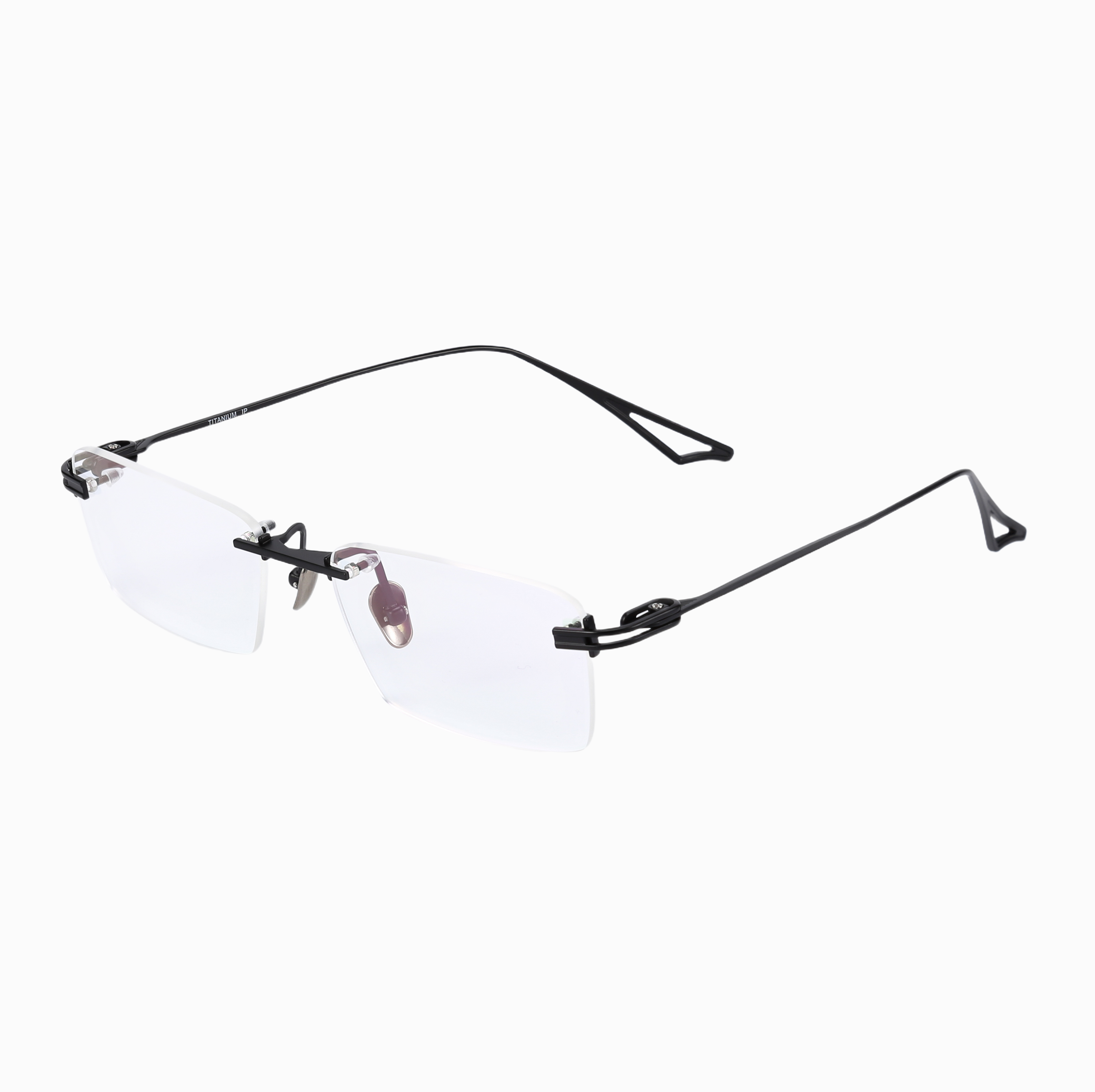 Prescription Glasses -Everett Titanium Rimless Square Eyeglasses
