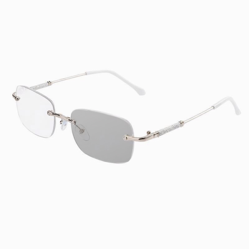 CLEAR METAL PHOTOCHROMIC MULTIFOCAL READING GLASSES