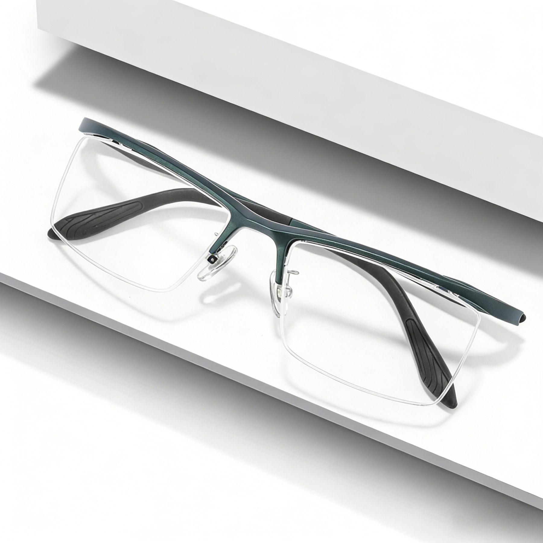 LIGHTWEIGHT HALF-FRAME ANTI-BLUE LIGHT TINTED MULTIFOCAL READING GLASSES