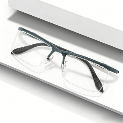 LIGHTWEIGHT HALF-FRAME ANTI-BLUE LIGHT TINTED MULTIFOCAL READING GLASSES