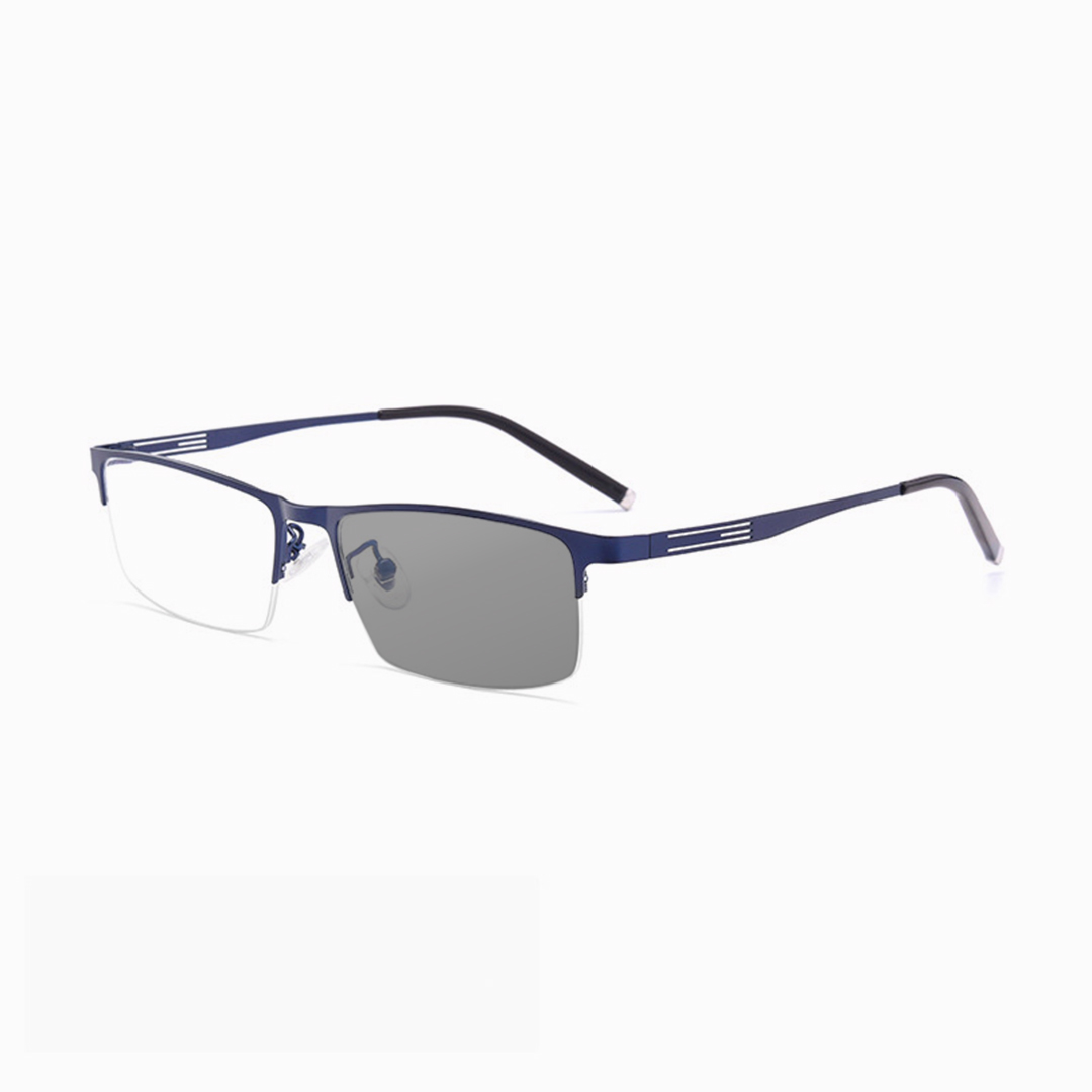 ULTRA-LIGHT METAL SEMI-RIMLESS PHOTOCHROMIC MULTIFOCAL READING GLASSES