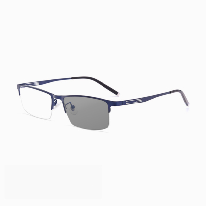 ULTRA-LIGHT METAL SEMI-RIMLESS PHOTOCHROMIC MULTIFOCAL READING GLASSES