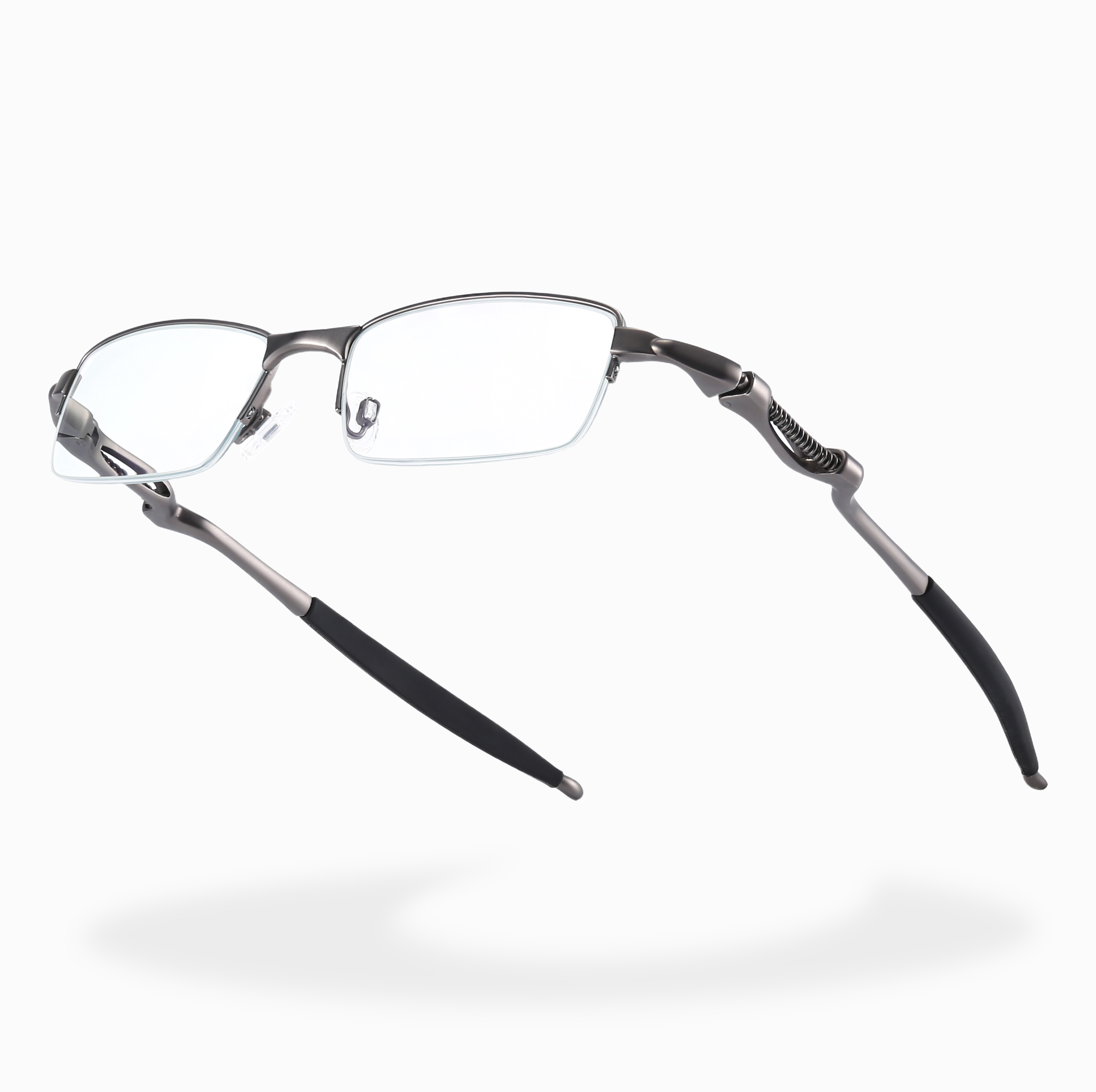SPRING-LOADED SEMI-RIMLESS PHOTOCHROMIC MULTIFOCAL READING GLASSES