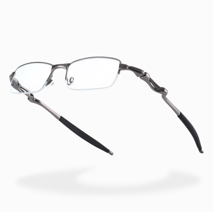 SPRING-LOADED SEMI-RIMLESS PHOTOCHROMIC MULTIFOCAL READING GLASSES