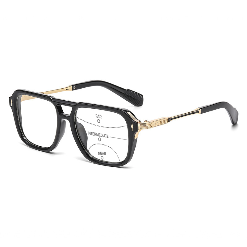 MEN’S DOUBLE-BRIDGE SQUARE READING GLASSES