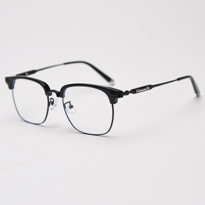 Prescription Glasses - BUSINESS METAL HALF FRAME PHOTOCHROMIC READING GLASSES-MANLYKICKS