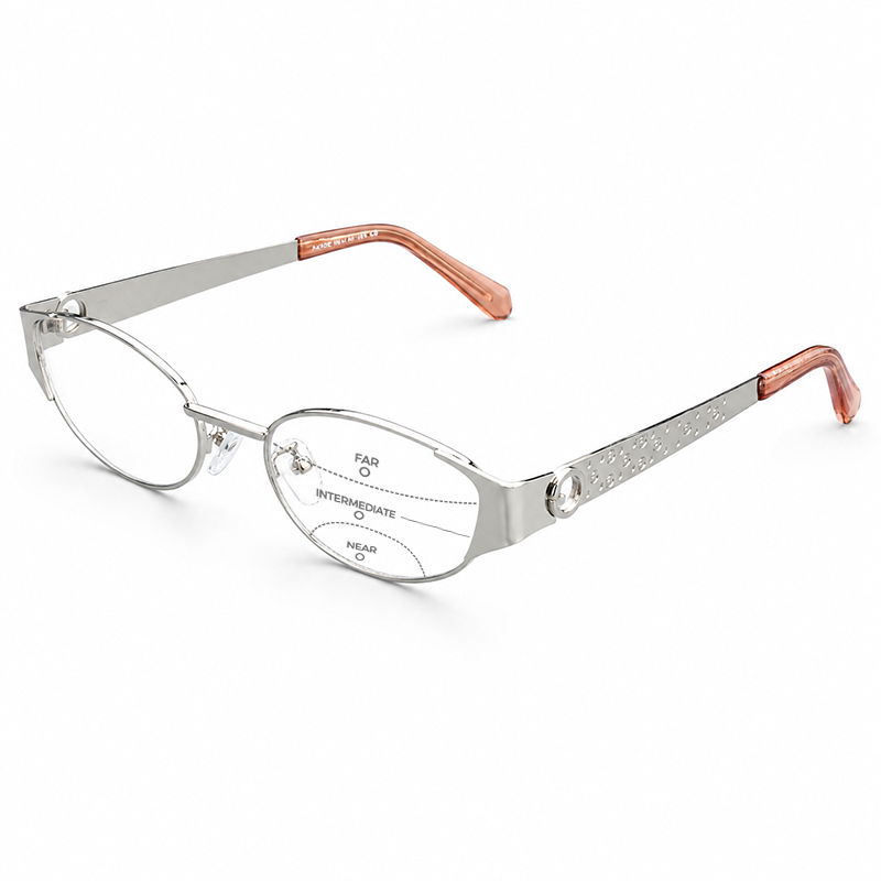 REFINED OVAL METAL READING GLASSES