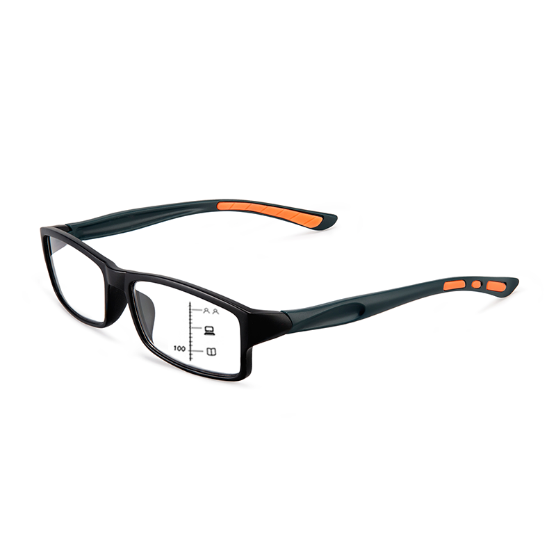 MEN'S SPORT READING GLASSES PHOTOCHROMIC PROGRESSIVE DOUBLE LIGHT ANTI-BLUE LIGHT