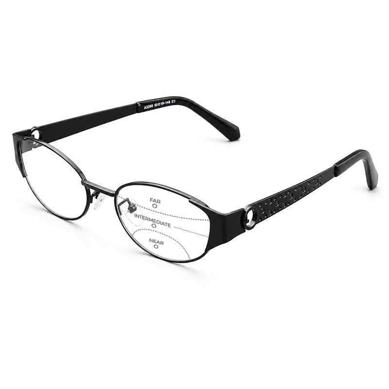 REFINED OVAL METAL READING GLASSES