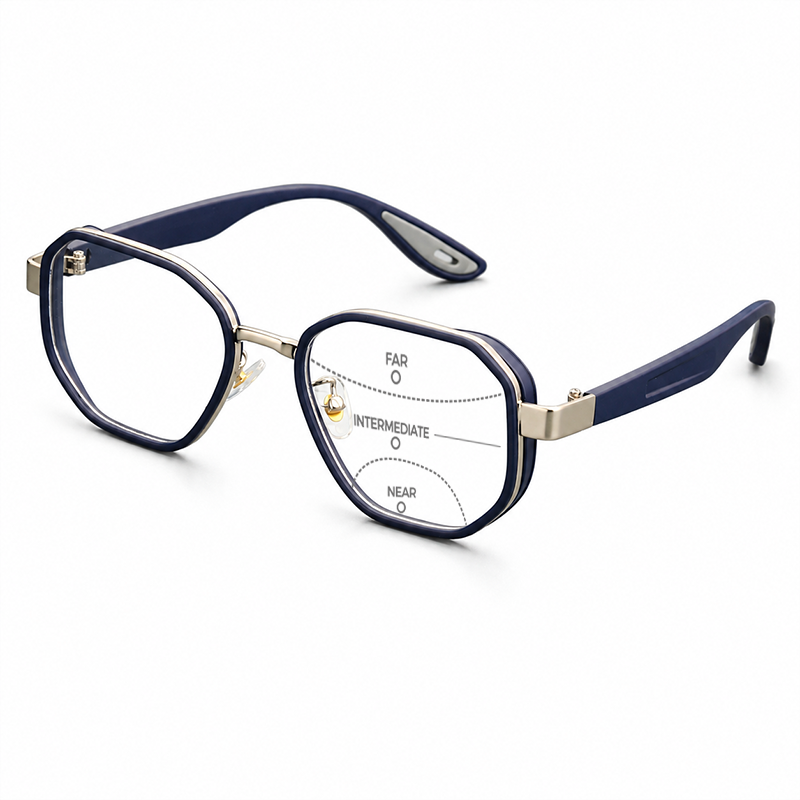 MEN’S DOUBLE-RIM SQUARE AVIATOR GLASSES