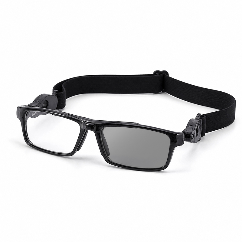 MEN’S PROTECTIVE SPORTS READING GLASSES WITH ADJUSTABLE ELASTIC STRAP