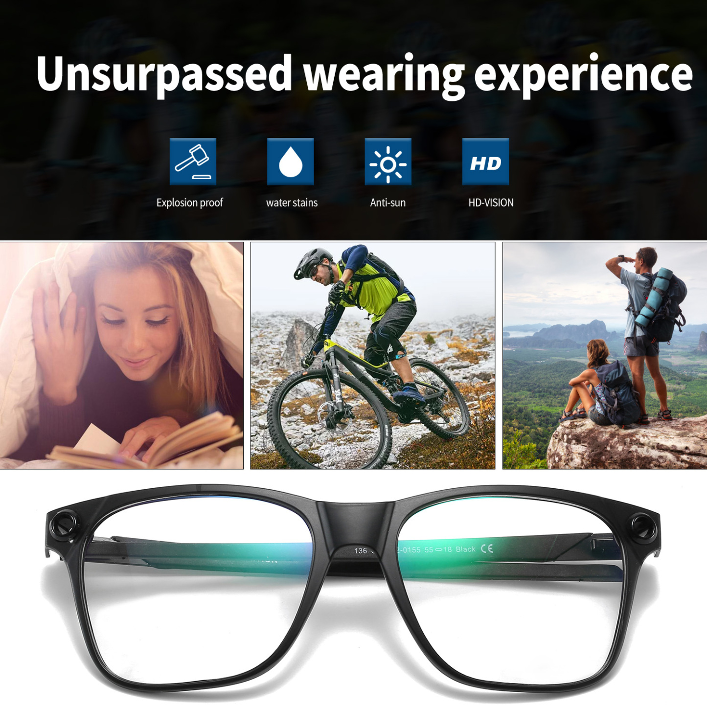 CASUAL PERFORATED PHOTOCHROMIC MULTIFOCAL READING GLASSES