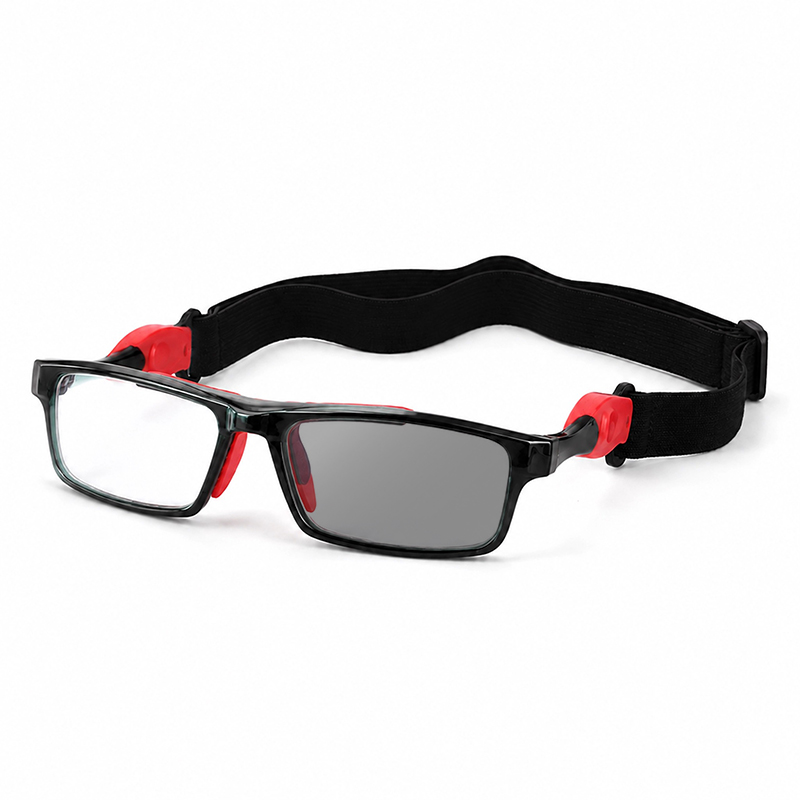 MEN’S PROTECTIVE SPORTS READING GLASSES WITH ADJUSTABLE ELASTIC STRAP