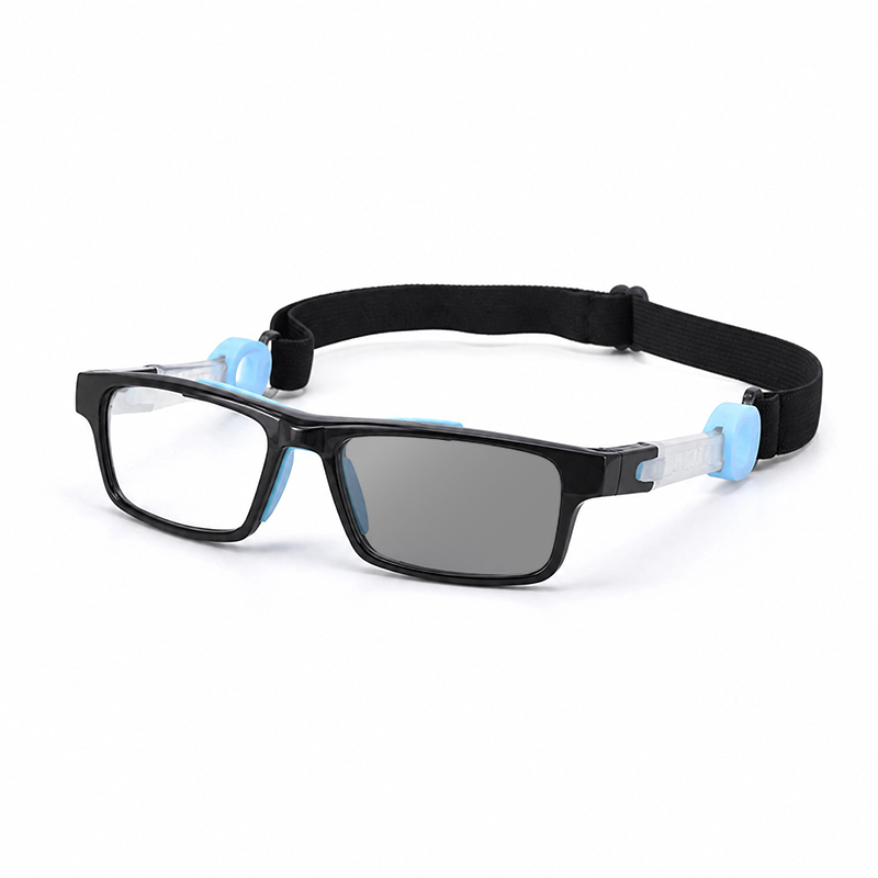 MEN’S PROTECTIVE SPORTS READING GLASSES WITH ADJUSTABLE ELASTIC STRAP
