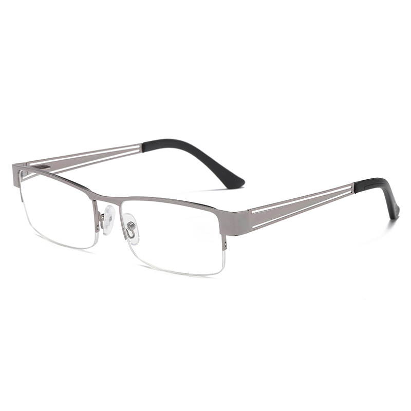 THIN RETRO METAL HALF-FRAME READING GLASSES