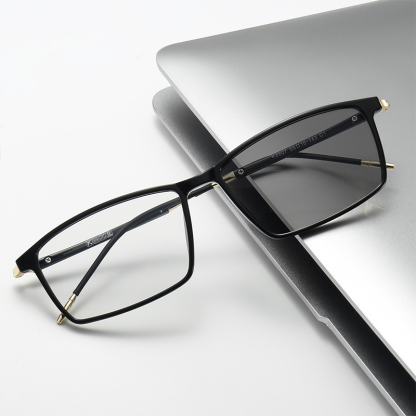 SIMPLE SQUARE BUSINESS PHOTOCHROMIC READING GLASSES