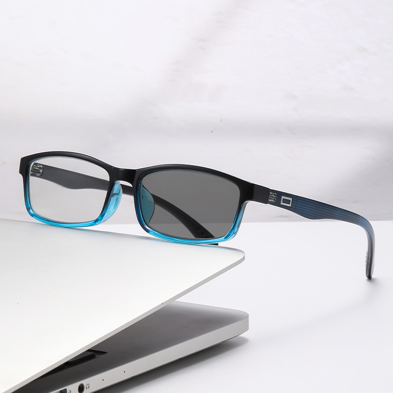 RETRO COMFORTABLE SMALL FRAME MULTI-FOCUS PHOTOCHROMIC READING GLASSES