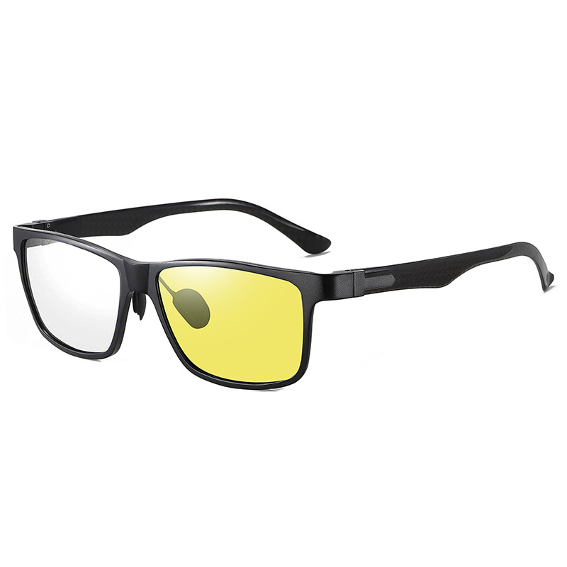 CASUAL LARGE FRAME CARBON FIBER PATTERN COLOR CHANGING MULTI-FOCAL READING GLASSES
