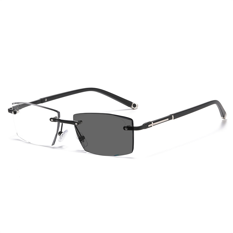 FRAMELESS BUSINESS PROGRESSIVE MULTIFOCAL PHOTOCHROMIC READING GLASSES
