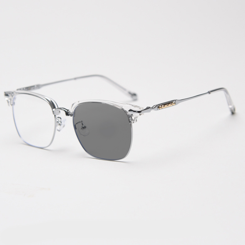 BUSINESS METAL HALF FRAME PHOTOCHROMIC READING GLASSES