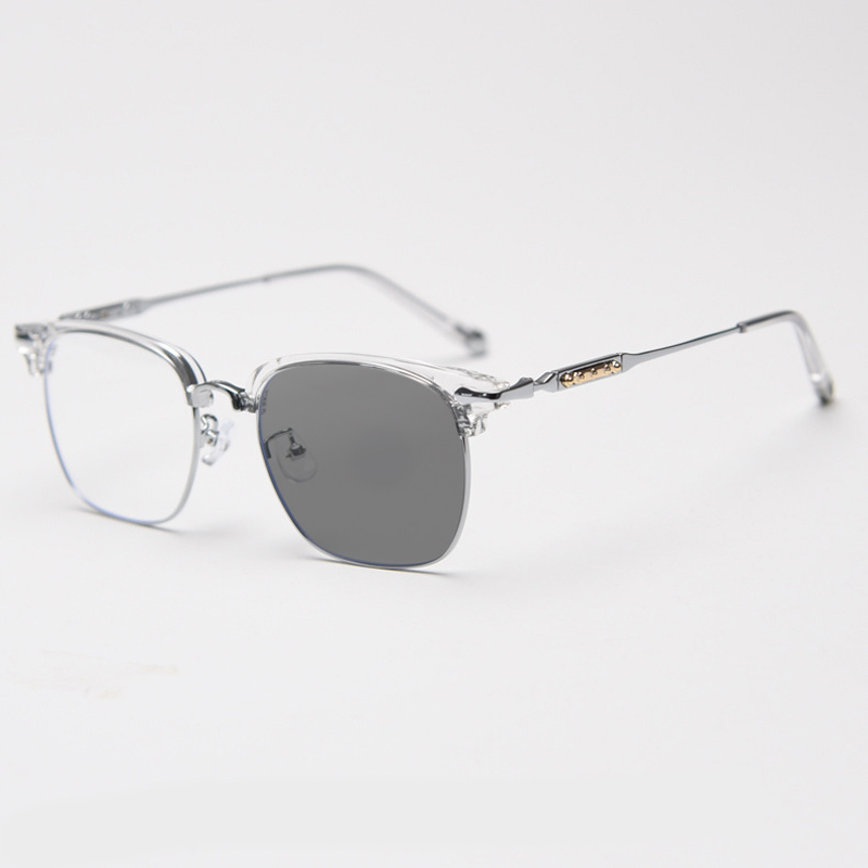 BUSINESS METAL HALF FRAME PHOTOCHROMIC READING GLASSES