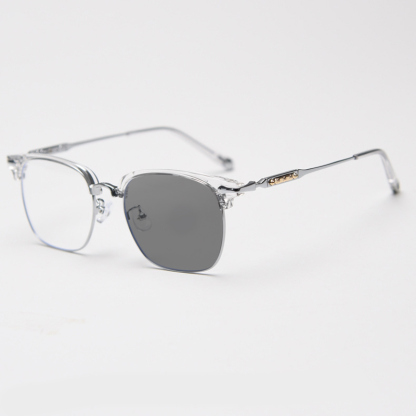 BUSINESS METAL HALF FRAME PHOTOCHROMIC READING GLASSES