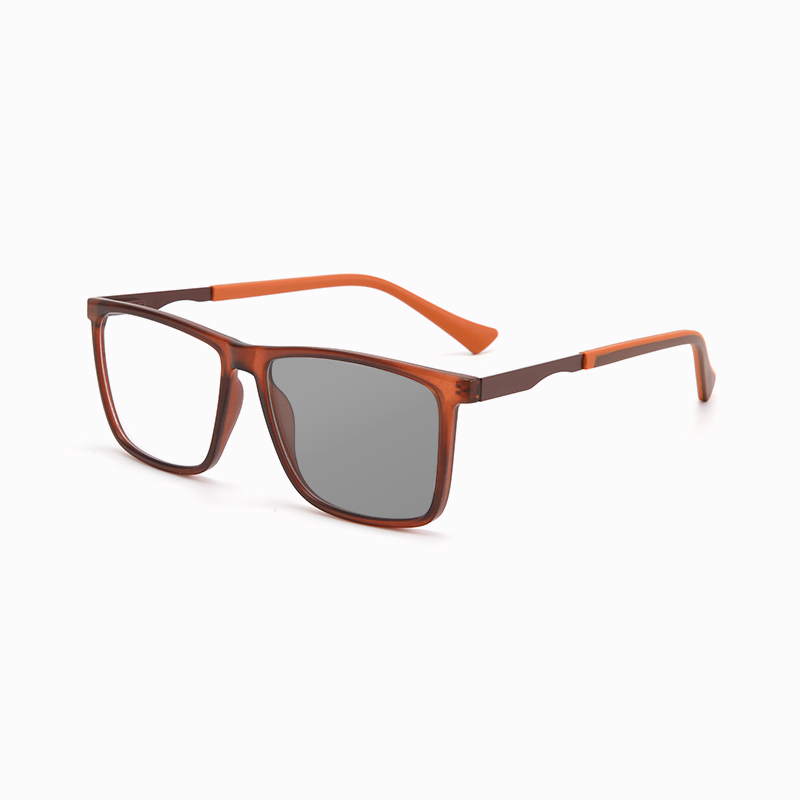BUSINESS MINIMALIST SQUARE FRAME PHOTOCHROMIC MULTIFOCAL READING GLASSES