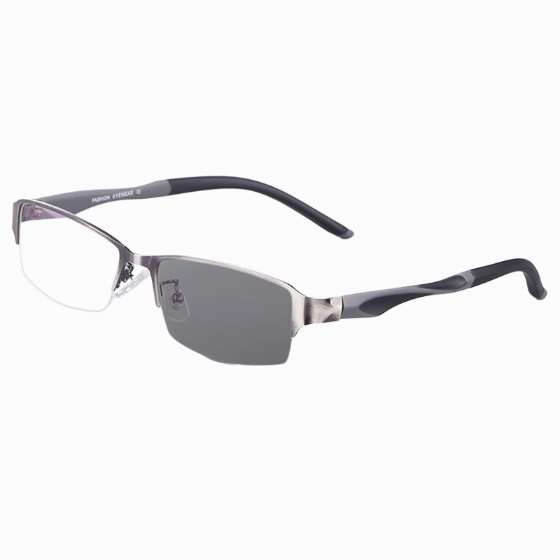BUSINESS-STYLE SEMI-RIMLESS PHOTOCHROMIC MULTIFOCAL READING GLASSES