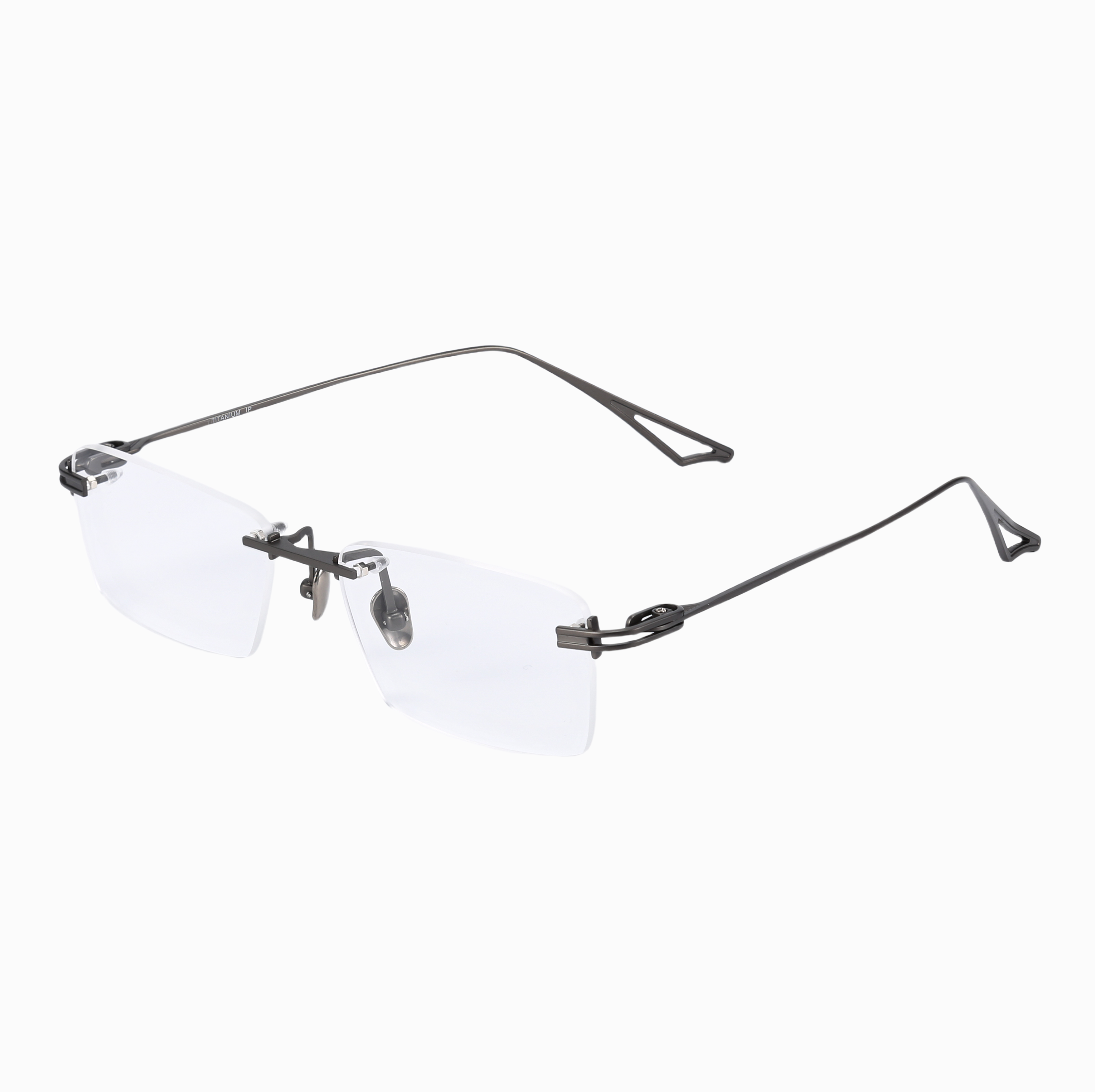 Prescription Glasses -Everett Titanium Rimless Square Eyeglasses