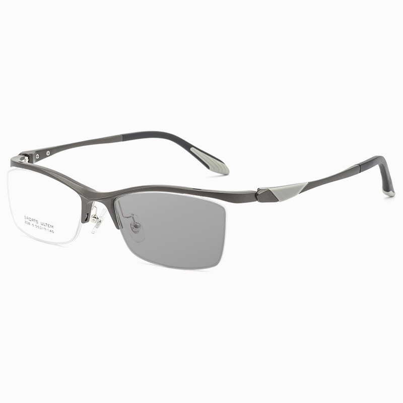 SPORTS PHOTOCHROMIC PROGRESSIVE MULTIFOCAL READING GLASSES WITH HALF-FRAME DESIGN