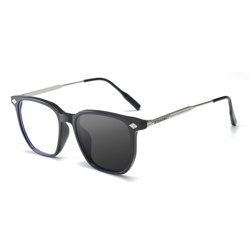 BUSINESS LARGE FRAME FASHION ENGRAVED COLOR CHANGING READING GLASSES