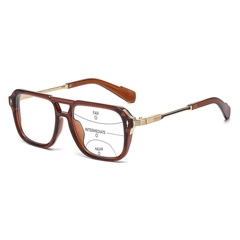 MEN’S DOUBLE-BRIDGE SQUARE READING GLASSES