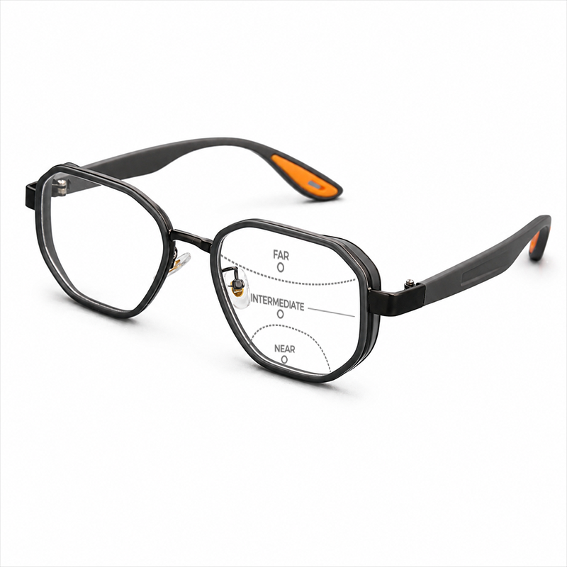 MEN’S DOUBLE-RIM SQUARE AVIATOR GLASSES