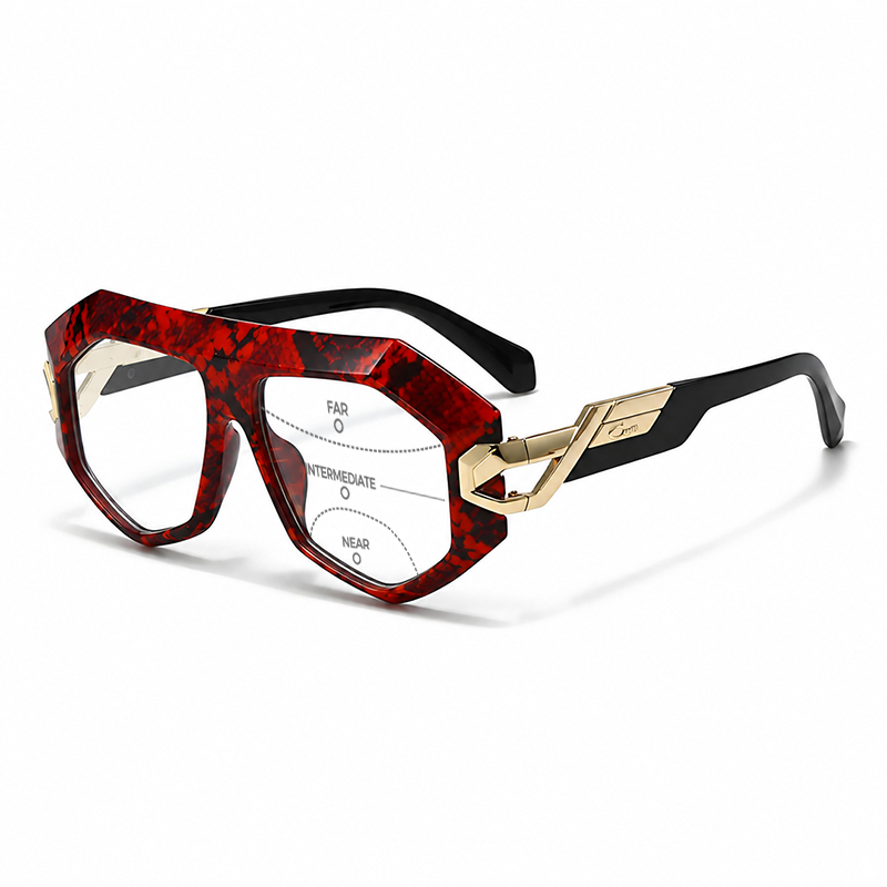 MEN’S BOLD GEOMETRIC READING GLASSES